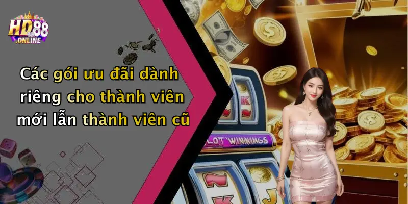 Các gói ưu đãi dành riêng cho thành viên mới lẫn thành viên cũ